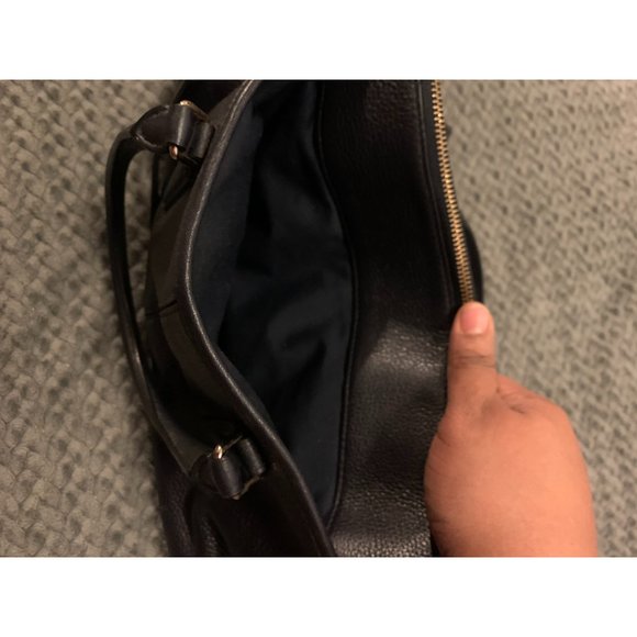 Coach Black Leather Zipper Shoulder Bag - Picture 7 of 8